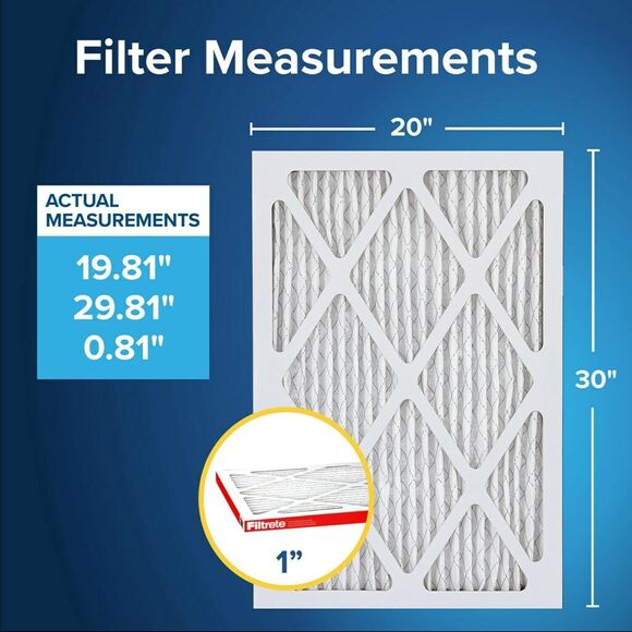 Filtrete AD22-2PK-6E Allergen Defense Air Filter - Pack of 2 19.81 x 29.81 x 0.8 - Picture 2 of 9
